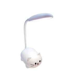 Cat LED Desk Lamp and Phone Holder in White